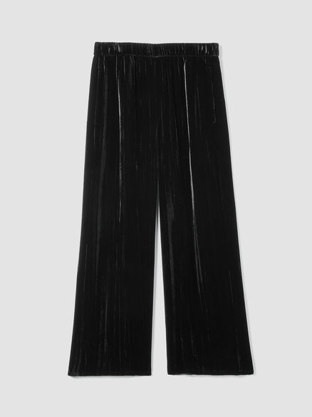 Eileen Fisher Crushed Velvet Wide-Leg Pant
