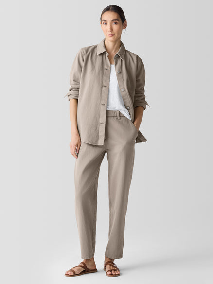 Eileen Fisher Garment-Dyed Utility Organic Cotton Shirt Jacket