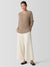 Eileen Fisher Fringed Organic Cotton Crew Neck Top