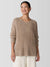 Eileen Fisher Fringed Organic Cotton Crew Neck Top