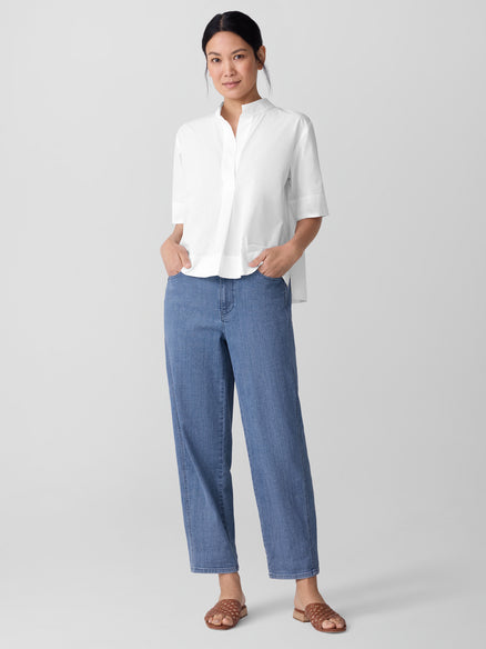 Eileen Fisher Cotton Stretch Denim Lantern Jean