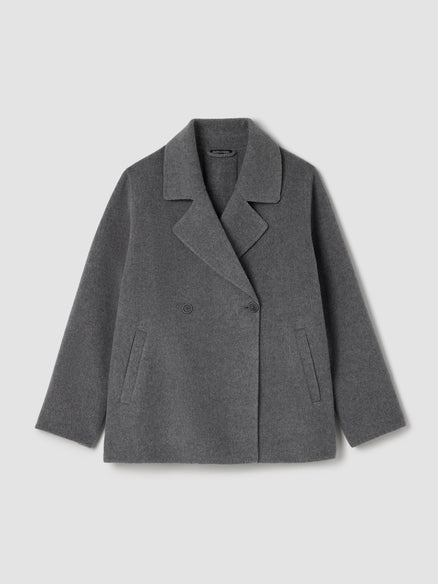 Eileen Fisher Doubleface Wool Cloud Short Coat