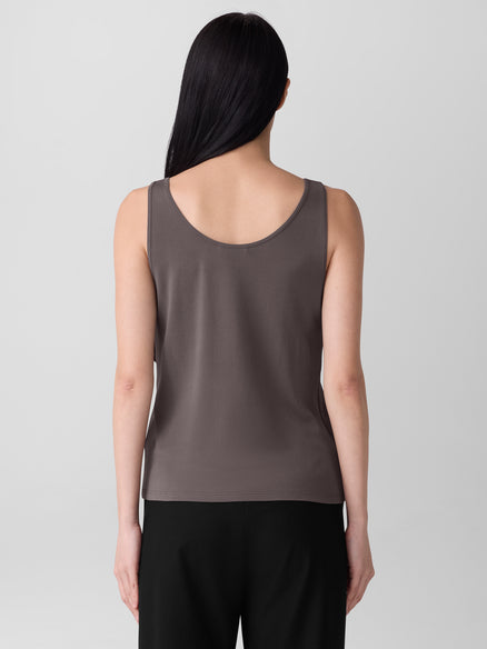 Eileen Fisher Stretch Silk Jersey Scoop Neck Tank