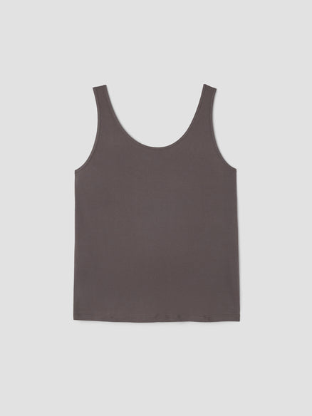 Eileen Fisher Stretch Silk Jersey Scoop Neck Tank
