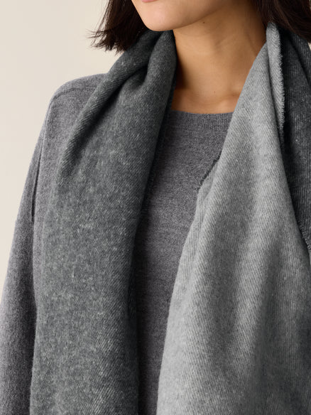 Eileen Fisher Brushed Recycled Cotton Cashmere Scarf