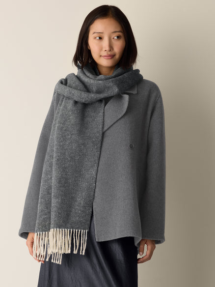 Eileen Fisher Brushed Recycled Cotton Cashmere Scarf