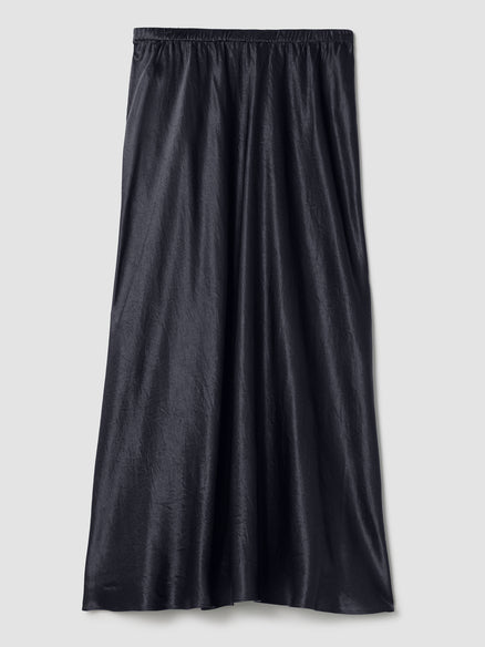 Eileen Fisher Textured Satin Slip Skirt