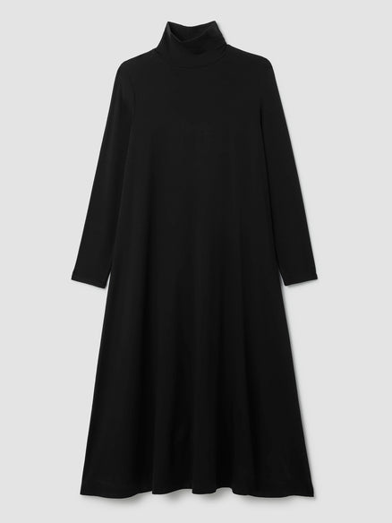 Eileen Fisher Stretch Jersey Knit Turtleneck Dress