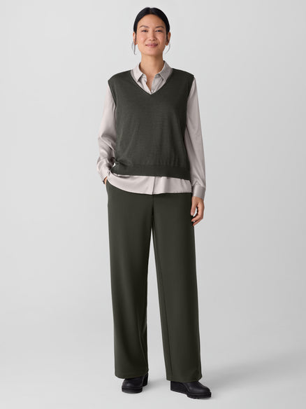 Eileen Fisher Superfine Merino Vest in Regenerative Wool