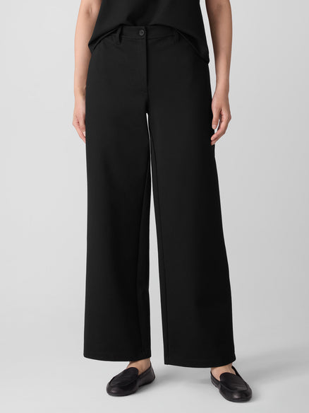 Eileen Fisher Washable Flex Ponte Wide Trouser Pant