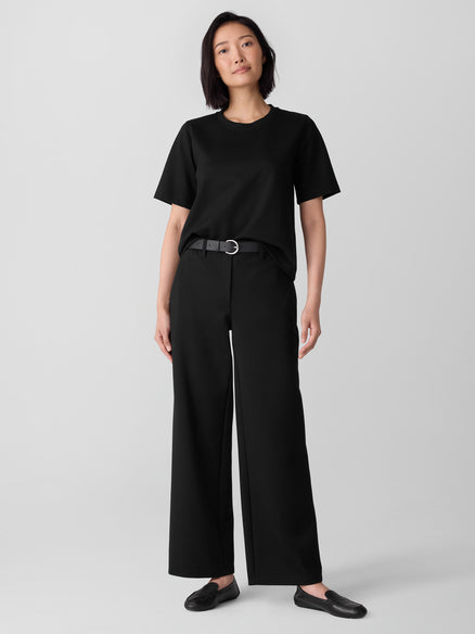 Eileen Fisher Washable Flex Ponte Wide Trouser Pant