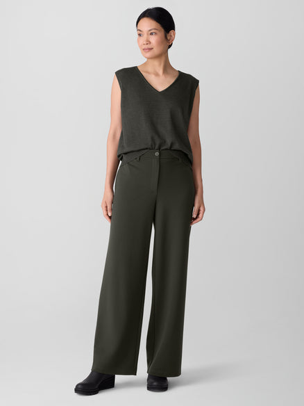 Eileen Fisher Washable Flex Ponte Wide Trouser Pant