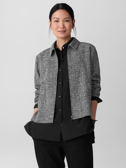 Eileen Fisher Organic Cotton Tweed Jacket
