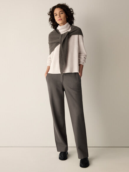 Eileen Fisher Italian Merino Turtleneck Top in Regenerative Wool