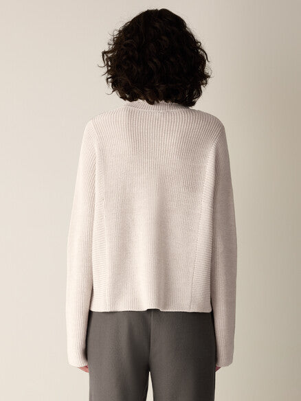 Eileen Fisher Italian Merino Turtleneck Top in Regenerative Wool