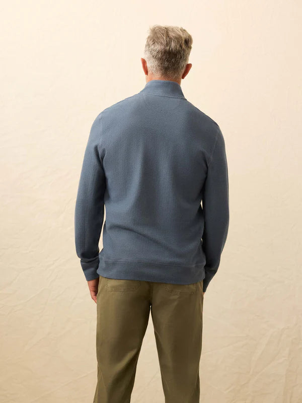 Faherty Textured Knit Quarter Zip