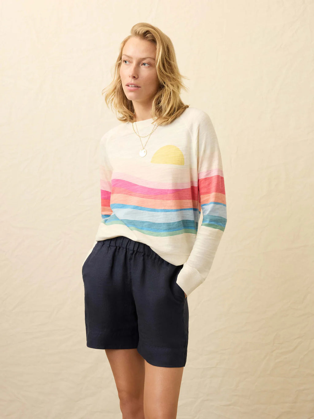 Faherty Sunwashed Slub Crew