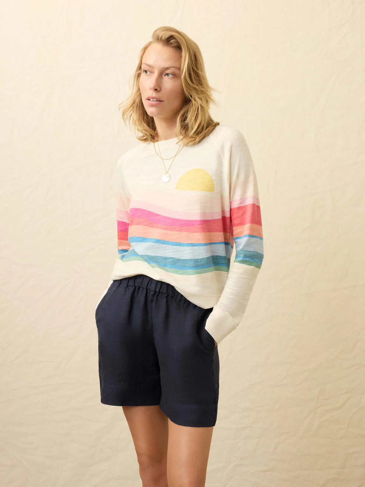 Faherty Sunwashed Slub Crew