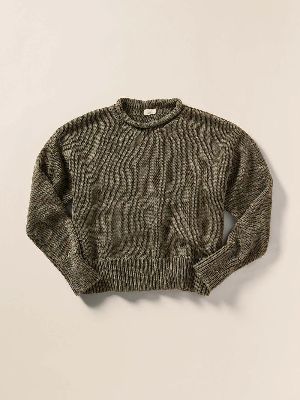 Faherty Sunwashed Cotton Roll Neck Sweater