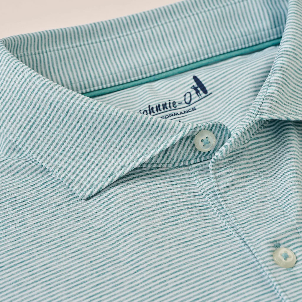 Johnnie-O Lyndonn Striped Jersey Performance Polo