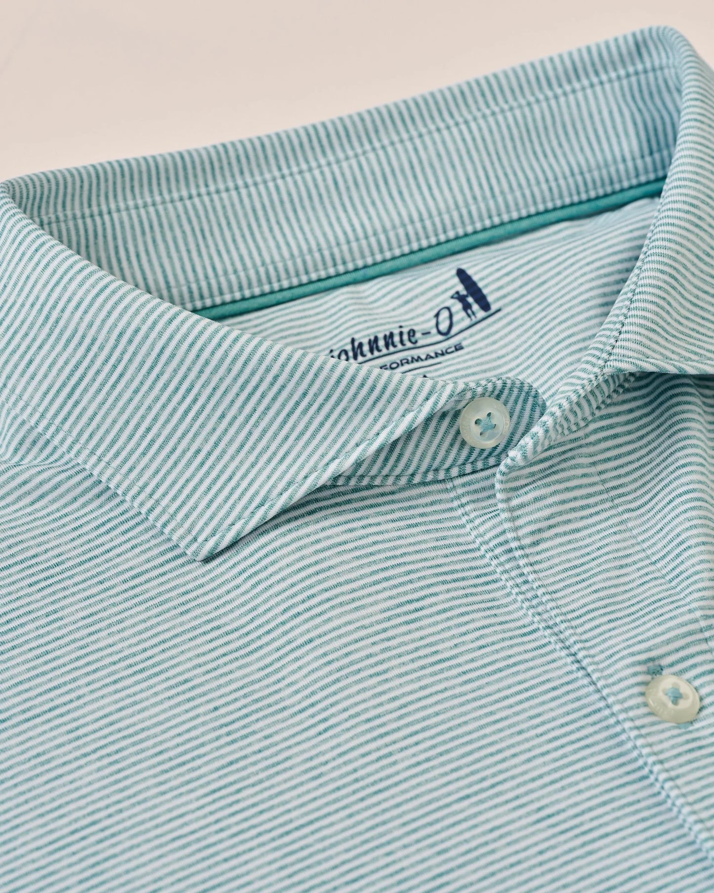 Johnnie-O Lyndonn Striped Jersey Performance Polo