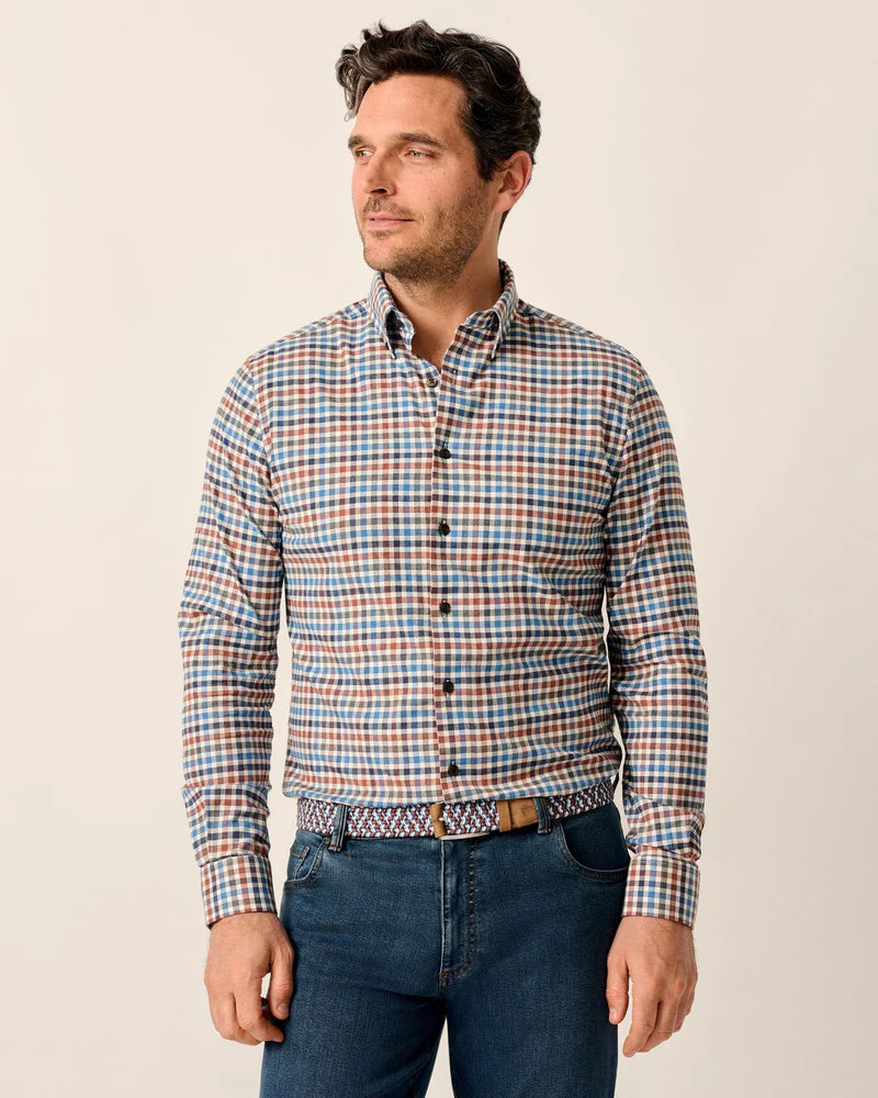 Johnnie-O Performance Flannel Button Down Shirt