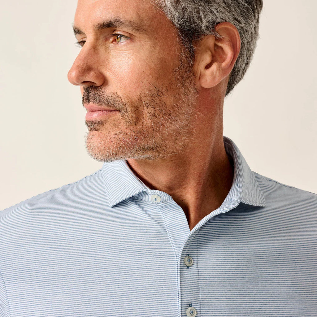 Johnnie-O Lyndonn Striped Jersey Performance Polo