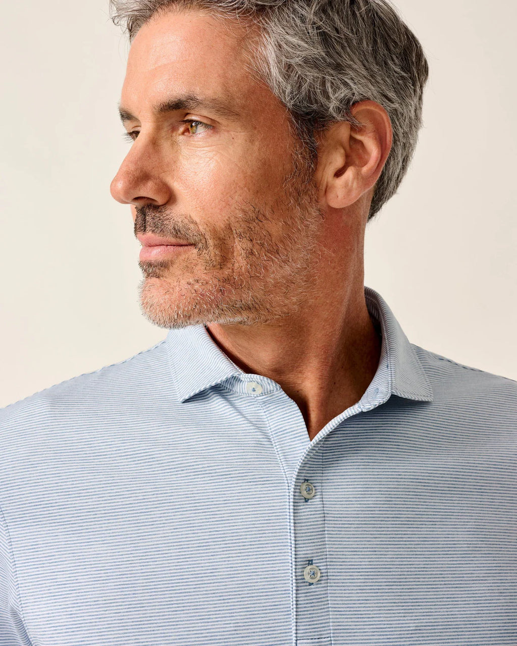 Johnnie-O Lyndonn Striped Jersey Performance Polo