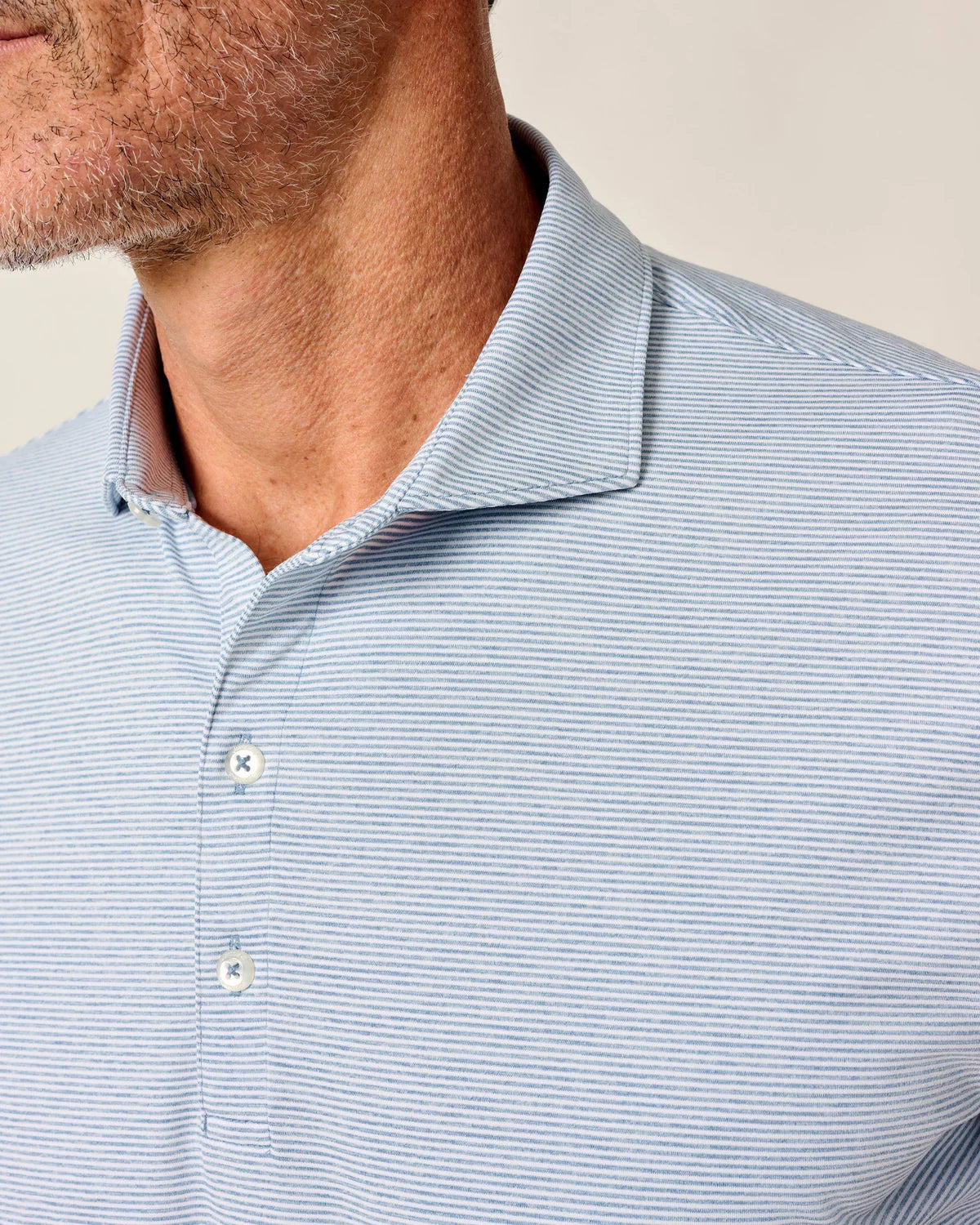Johnnie-O Lyndonn Striped Jersey Performance Polo