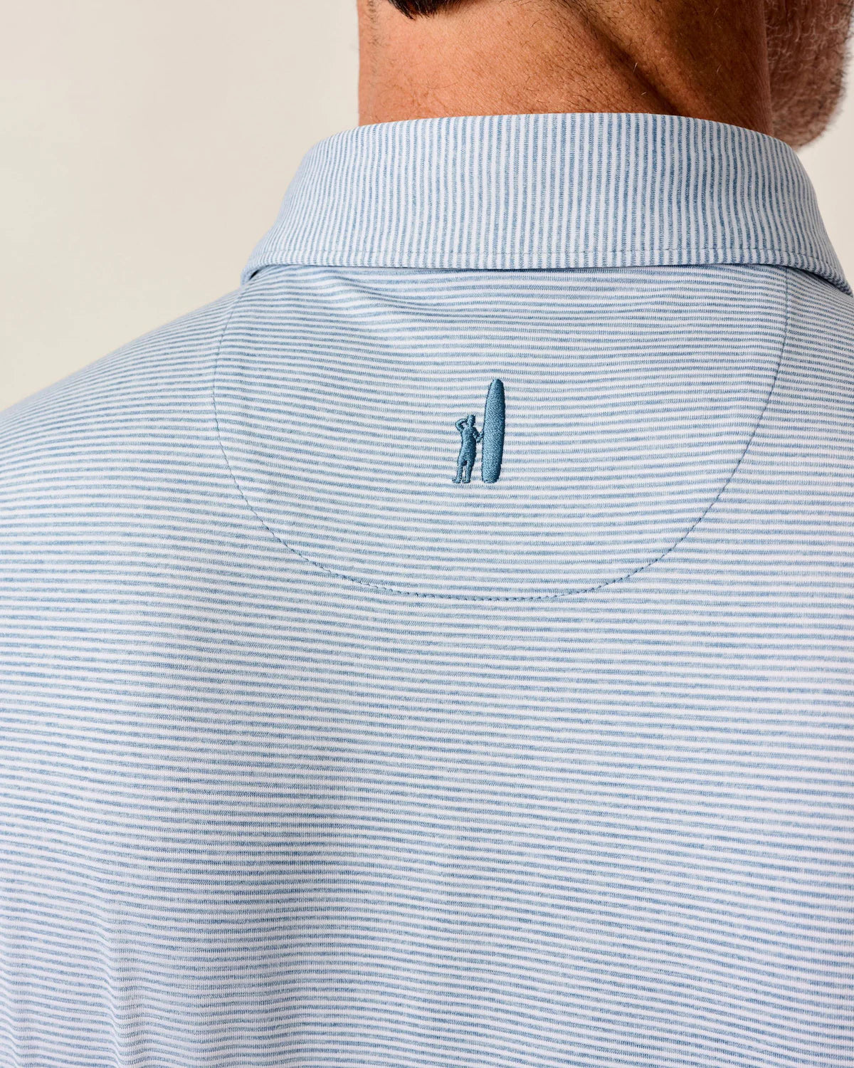 Johnnie-O Lyndonn Striped Jersey Performance Polo