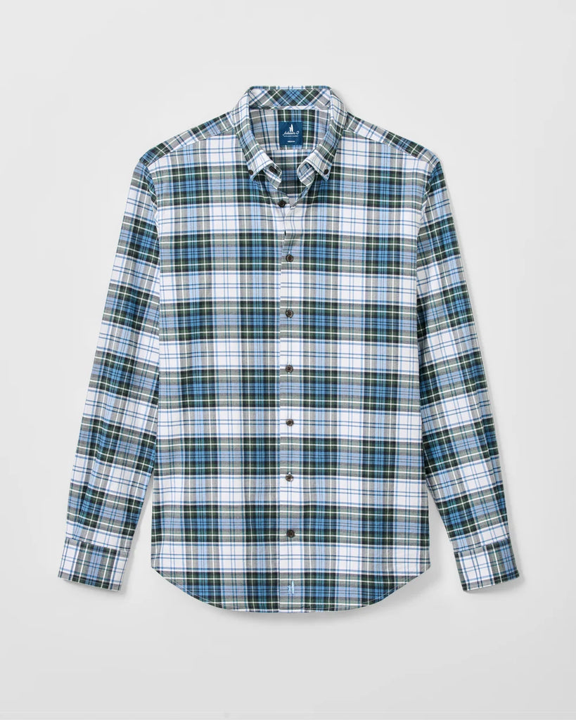 Johnnie-O Performance Flannel Button Down Shirt Chimney Rock Tartan