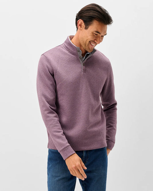Johnnie-O Rockwells Diamond-Quilted Henley Pullover