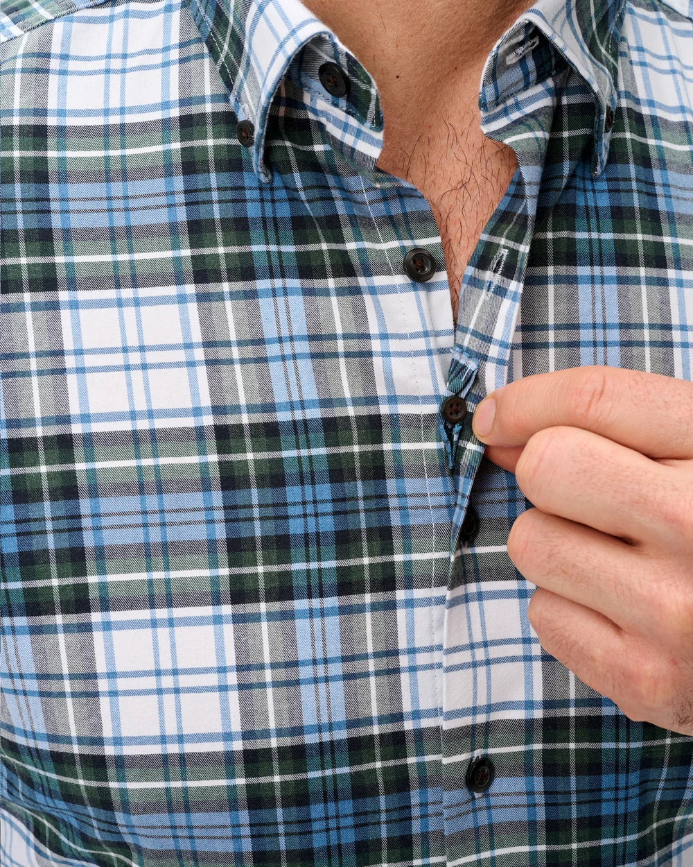 Johnnie-O Performance Flannel Button Down Shirt Chimney Rock Tartan