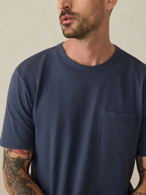 Faherty Sunwashed Regenerative Pocket Tee
