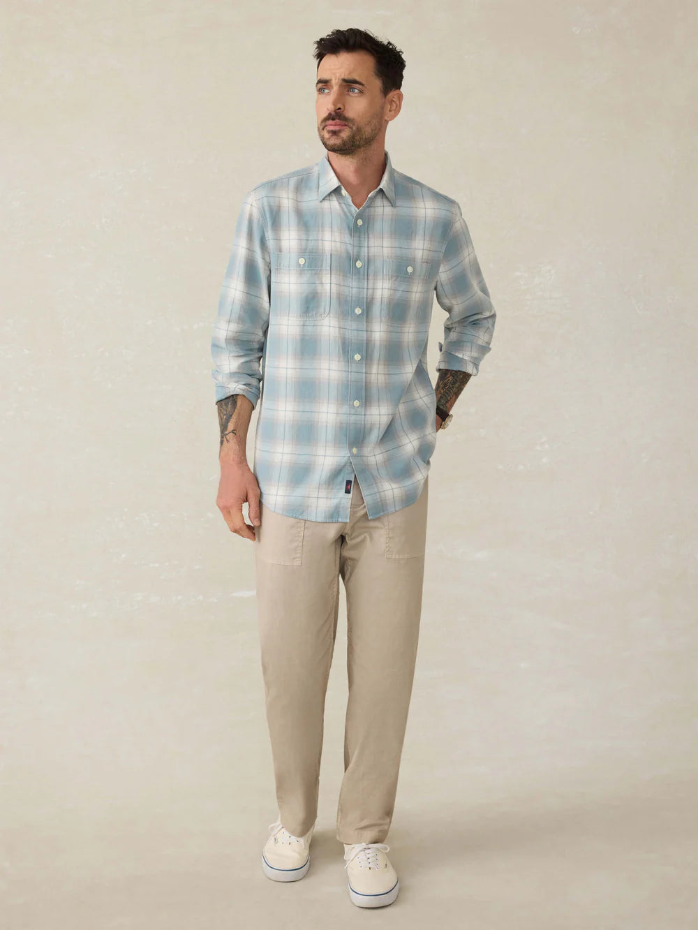 Faherty Tried & True Chambray Workshirt