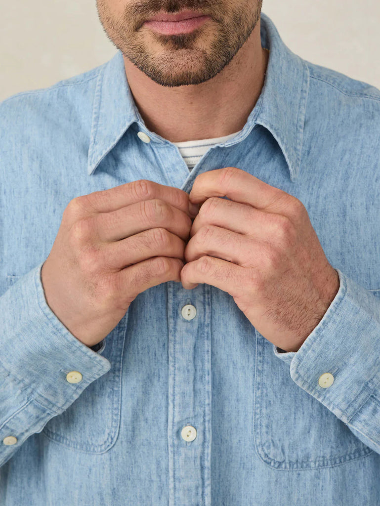 Faherty Tried & True Chambray Workshirt