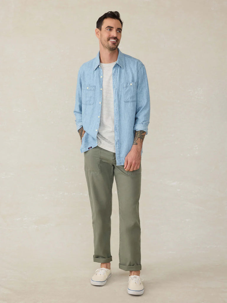 Faherty Tried & True Chambray Workshirt