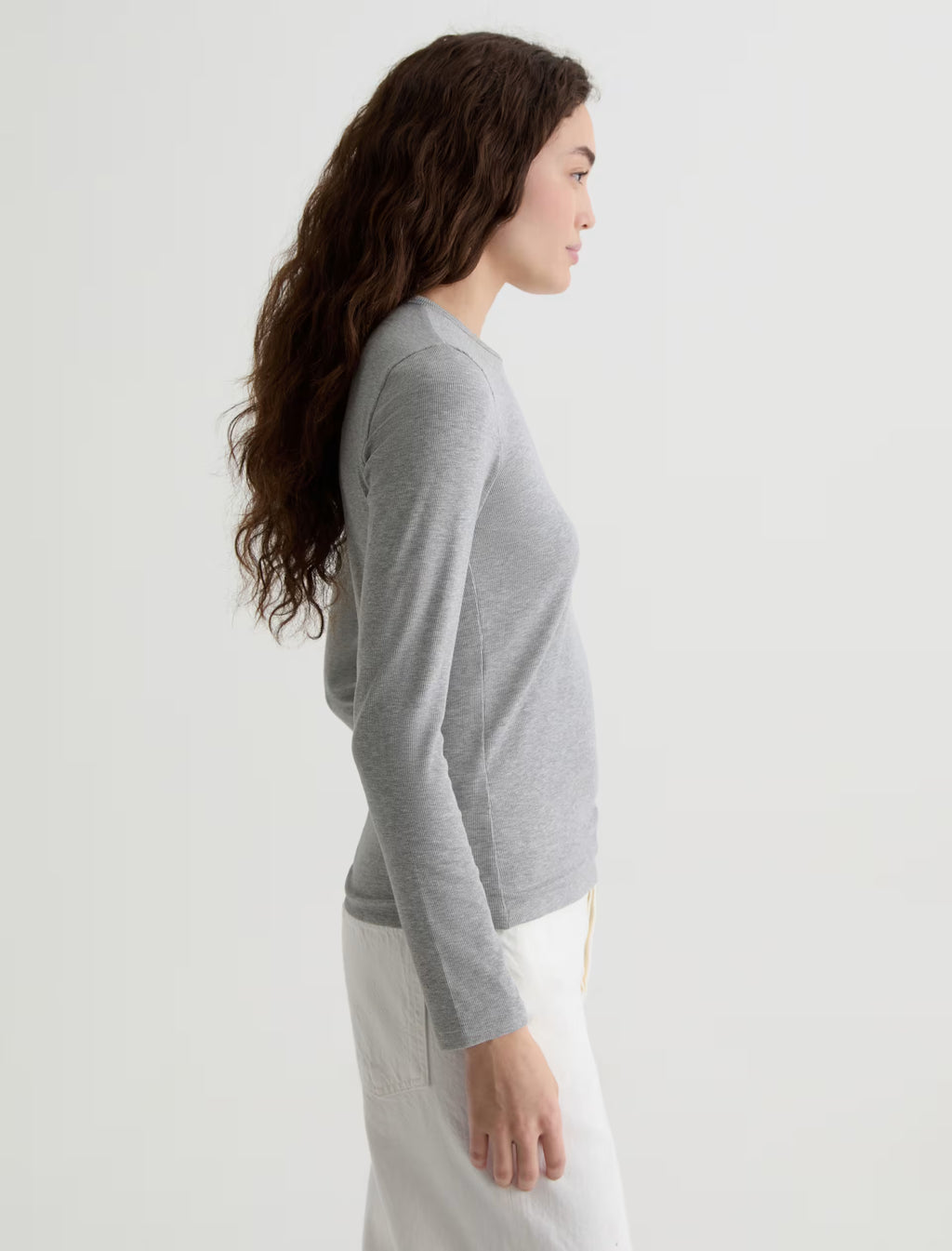 AG Julia Long Sleeve Essentials Rib Top