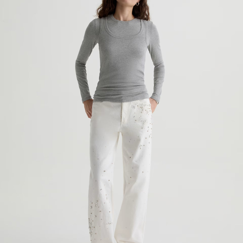 AG Julia Long Sleeve Essentials Rib Top
