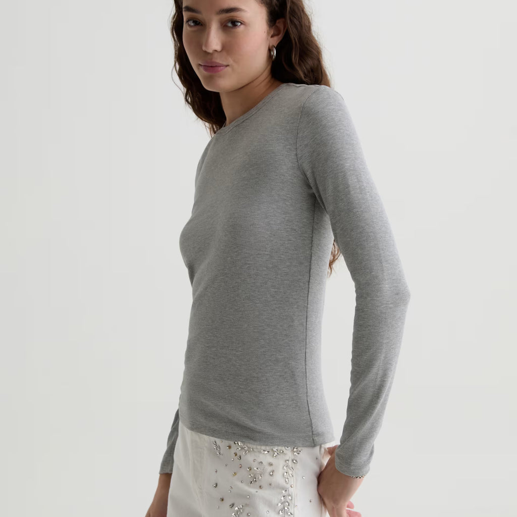 AG Julia Long Sleeve Essentials Rib Top