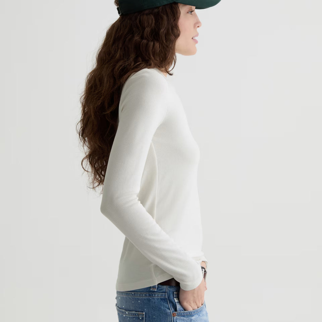 AG Julia Long Sleeve Essentials Rib Top