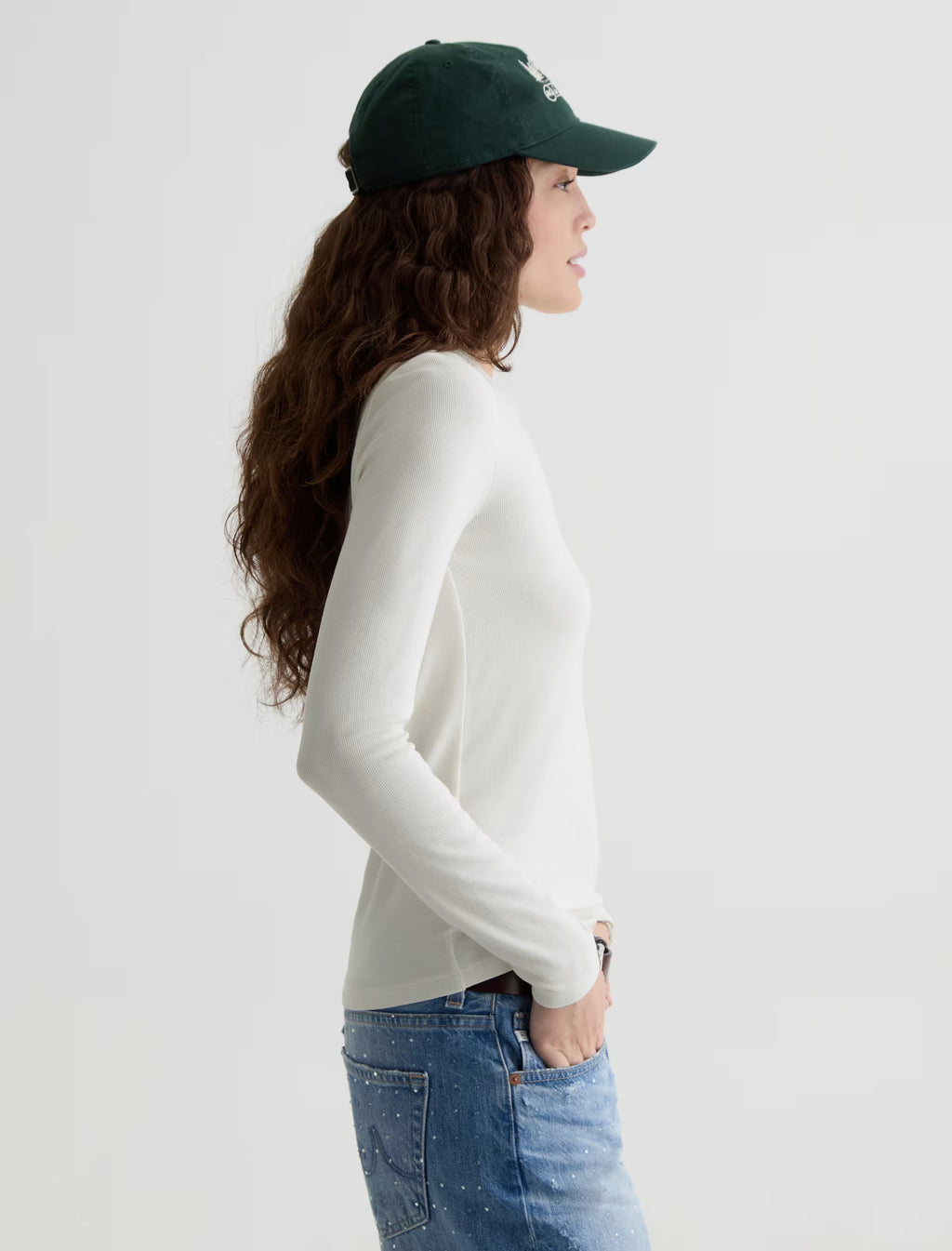 AG Julia Long Sleeve Essentials Rib Top