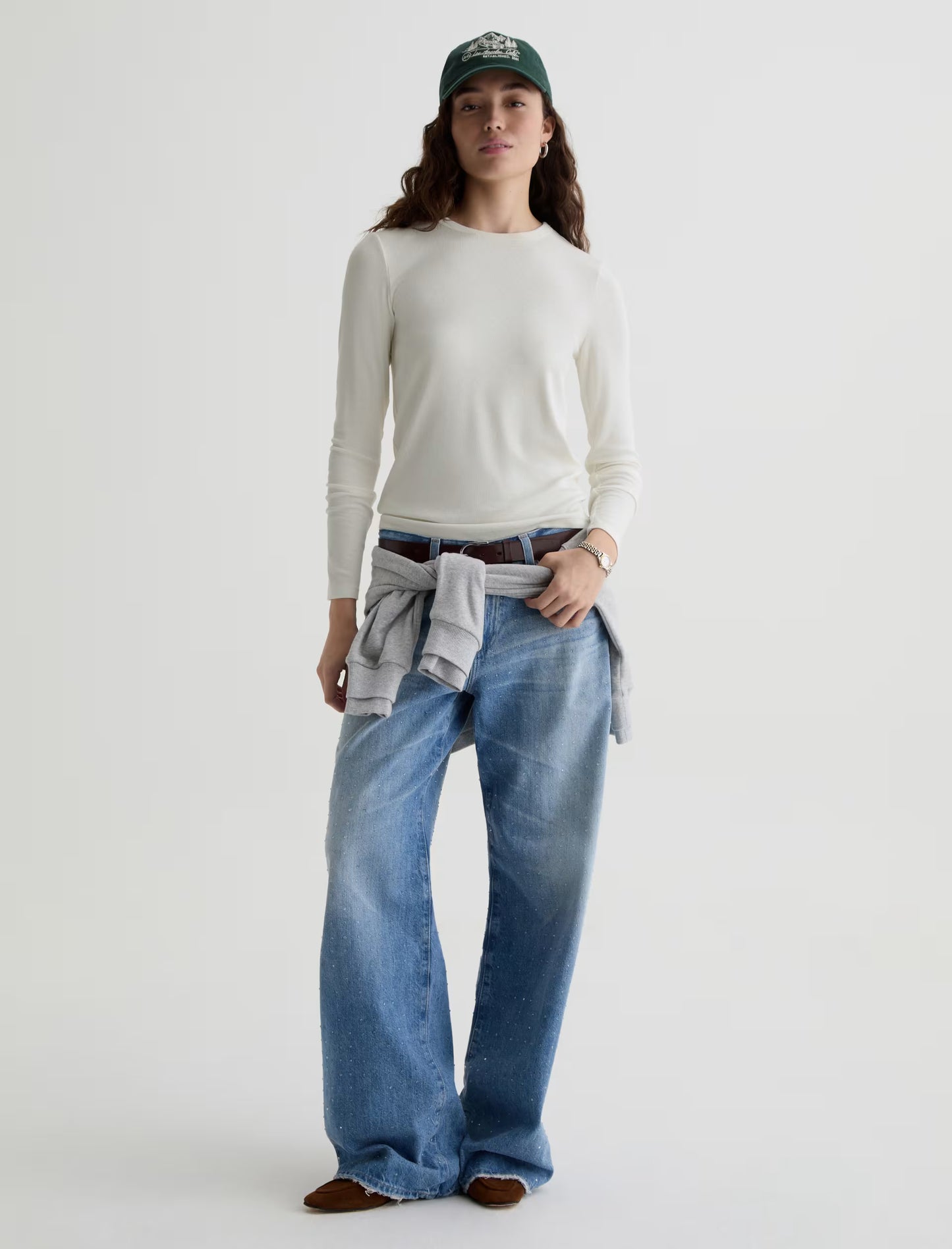 AG Julia Long Sleeve Essentials Rib Top