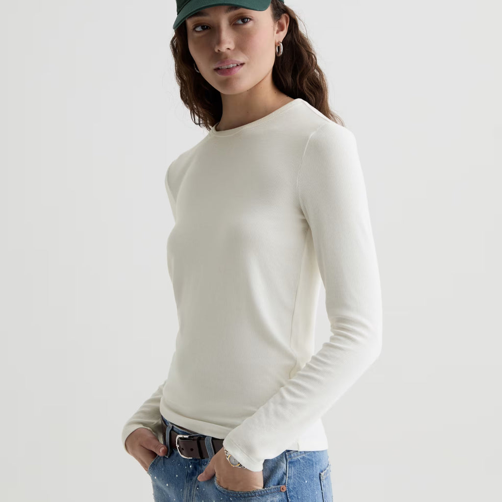 AG Julia Long Sleeve Essentials Rib Top