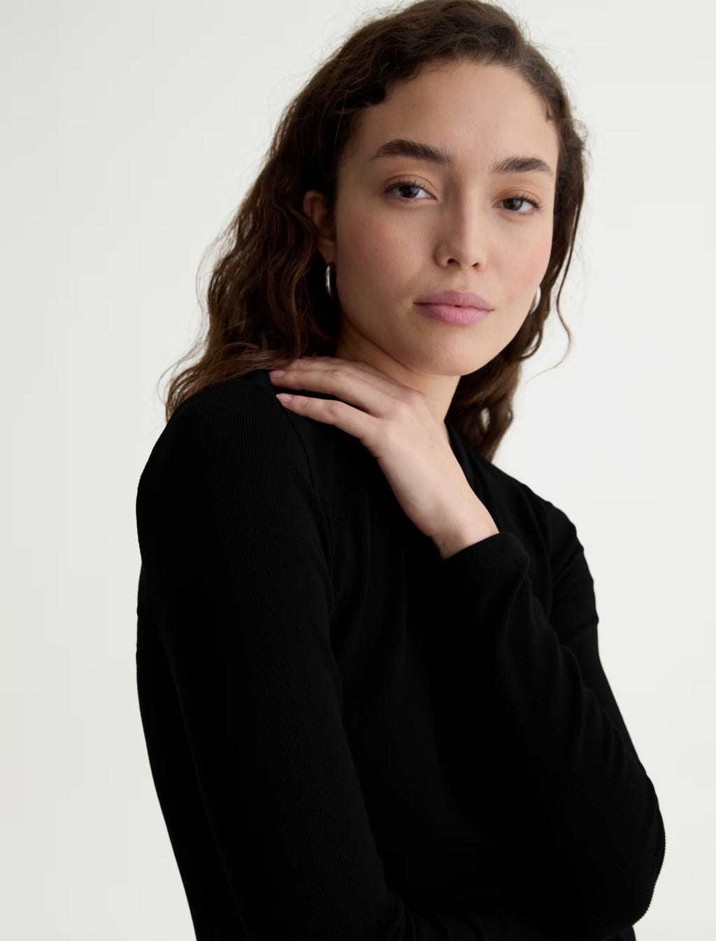 AG Julia Long Sleeve Essentials Rib Top