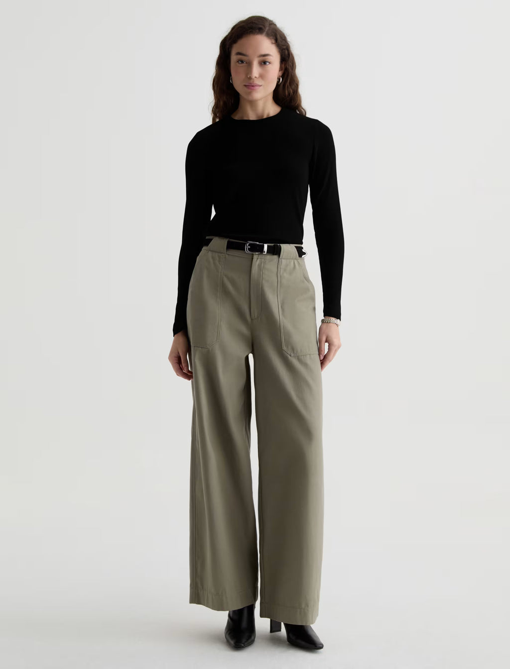 AG Julia Long Sleeve Essentials Rib Top