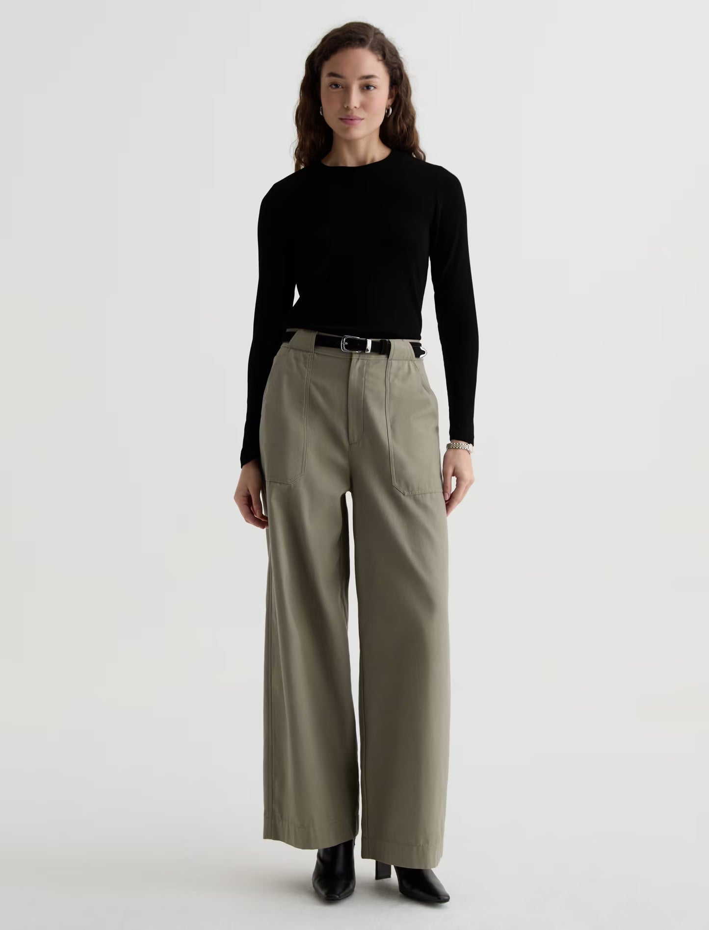AG Julia Long Sleeve Essentials Rib Top