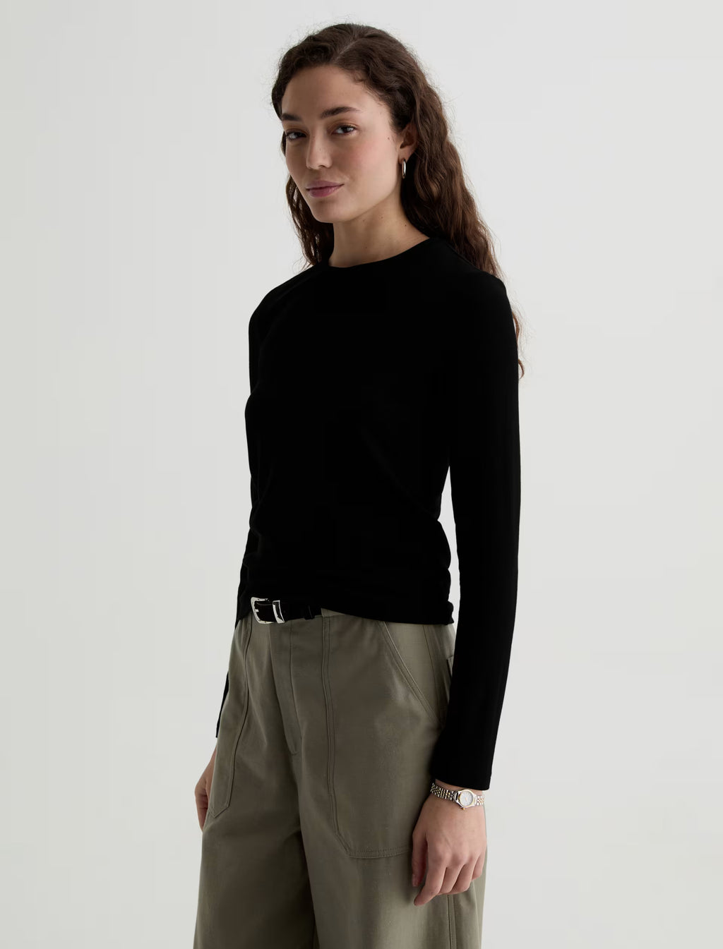 AG Julia Long Sleeve Essentials Rib Top