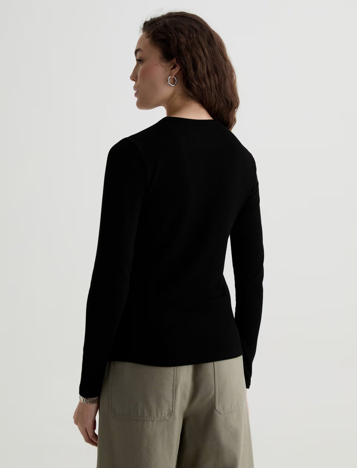 AG Julia Long Sleeve Essentials Rib Top