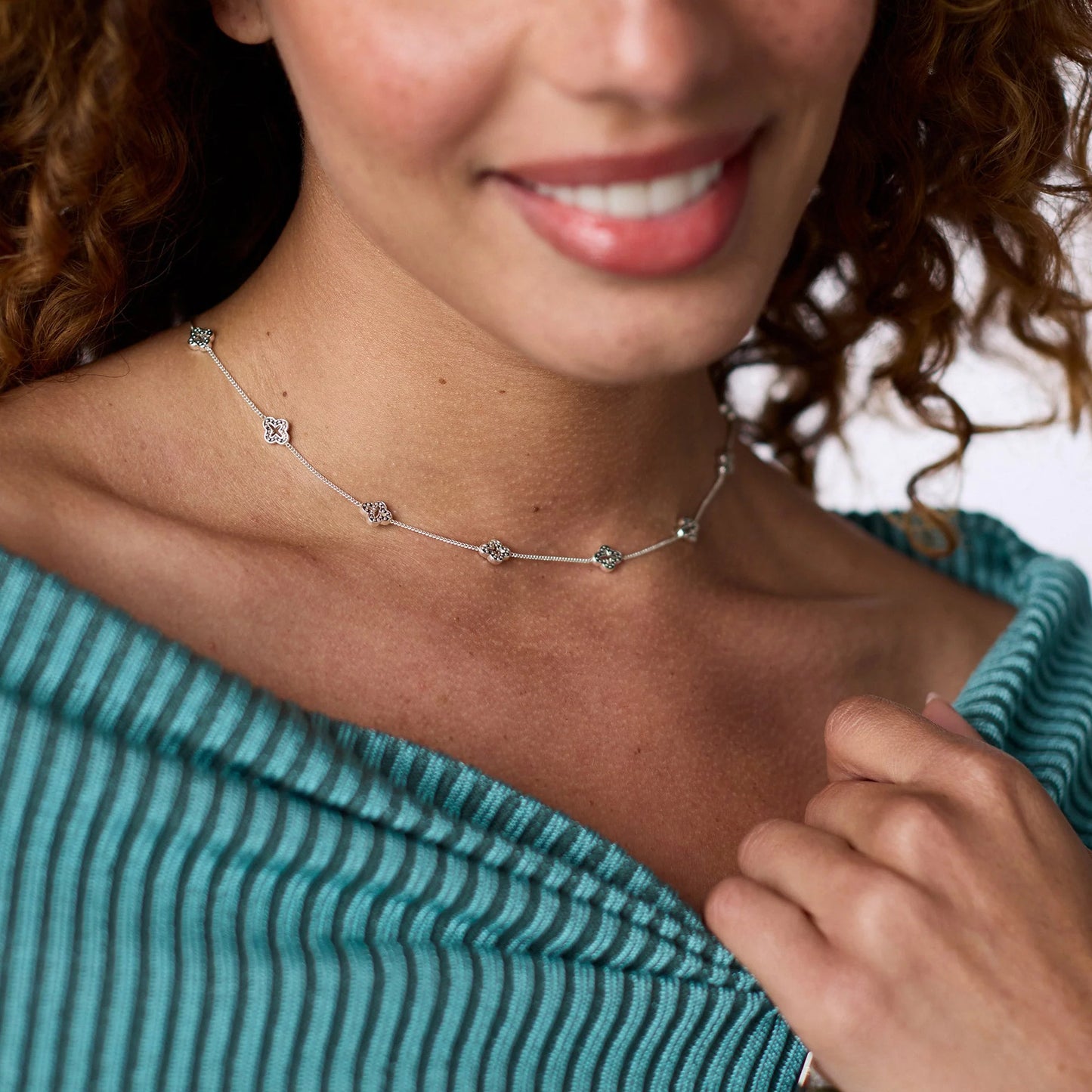 Julie Vos Florentine Demi Delicate Station Necklace